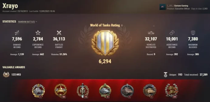 [EU] 64 TIER X | 156 PREMIUM TANK | NO CHANGEABLE PASSWORD | TOTAL TANKS 320 | 35,754 (51%) WINS | 4,230,099 SILVER | ULTIMATE