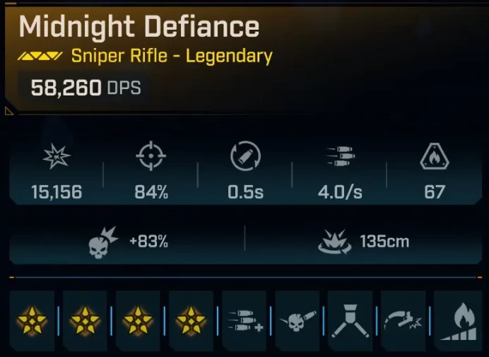 [MODDED] L50 MIDNIGHT DEFIANCE (TWITCH DROP) - 58.260 DPS - 0.5s RELOAD - ALT FIRE BIPOD - 67 MAG (COV MAG!) - PIPIN - AMPER CAMPER - CEO