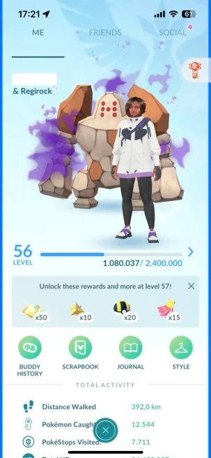 Level 56, 2 Legend IV100, 33 Shiny, 76 Legend, 8 IV 100, 2 Shiny Legend, 9 Shadow Legend