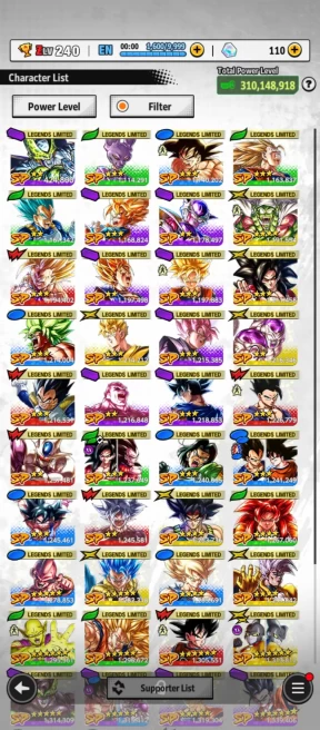 D773-IOS+Android-7 UL(SS4 Gogeta+Vegito+Beast Gohan+Gohan+Vegeta)+43 Legends+Good Equipment+Team GT+Team Gohan+Goku Saga+Trunks Zenkai+Zamasu