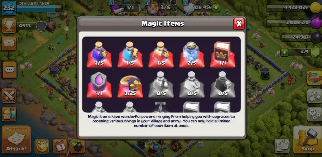 【TH17】 | Clash of Clans | 232 Level | BK 100 | AQ 100 |  GW 75 | RC 50 |MP 80 Legend League 5548 Instant DeliveryTow hall Level Level