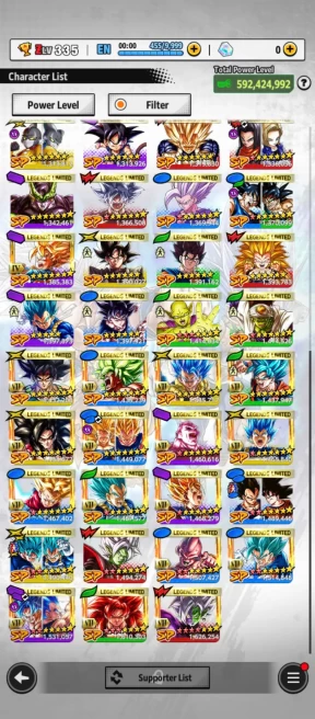 D771-IOS+Android-Super Vip Account-15 ULTRA(SS Goku+Frieza+Majin+SS4 Gogeta+Vegito+Goku Uis+Beast Gohan+Gogeta+Hit+Rose)+63 Legends Good Star