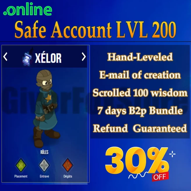 Imagiro>[ Xelor LVL 200 ]  Never Verified Account (Auto Delivery)