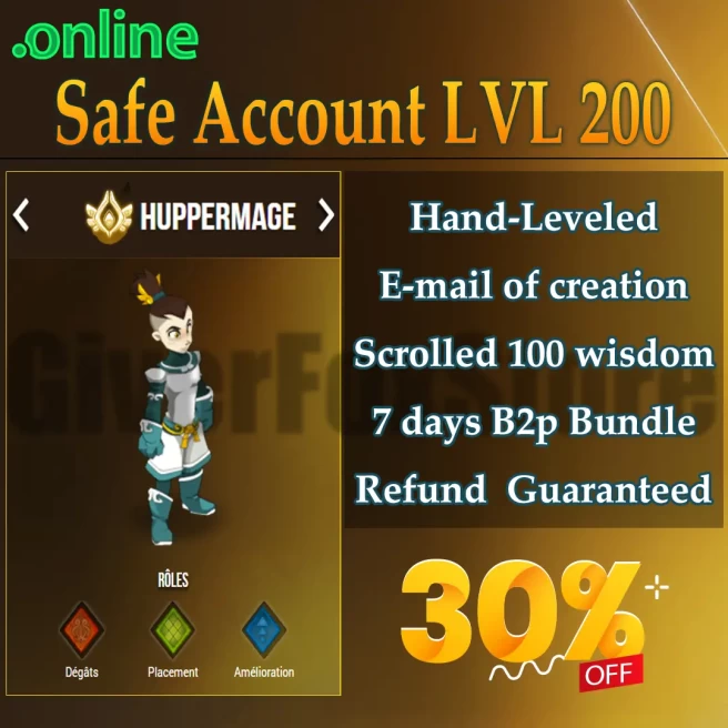 Imagiro>[ Huppermage LVL 200 ]  Never Verified Account (Auto Delivery)