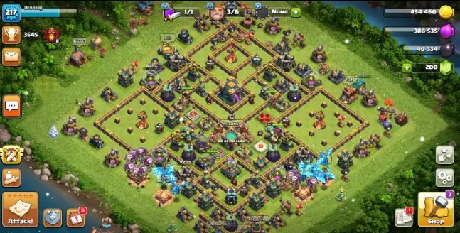 Th14 Near Max EXP 217 BK:78 AQ:80 GW:55 RC:30 Pet(10/10/1/10) Near Max Defense & Troops Max Wall 6th Builder