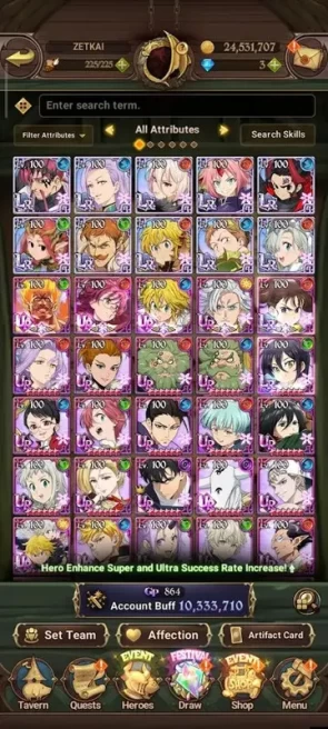 Asia|10,3M CC|10 LR, 9 UR + 30 Collabs(Milim Nava 3/6, Cusack 6/6, Eli Meli 2/6, Lancelot 2/6, Thor 2/6, etc)Code Only|SDS2302