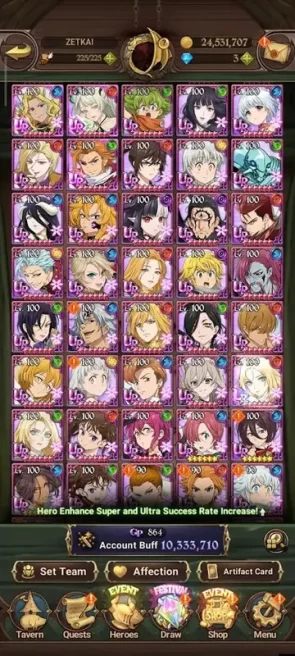 Asia|10,3M CC|10 LR, 9 UR + 30 Collabs(Milim Nava 3/6, Cusack 6/6, Eli Meli 2/6, Lancelot 2/6, Thor 2/6, etc)Code Only|SDS2302