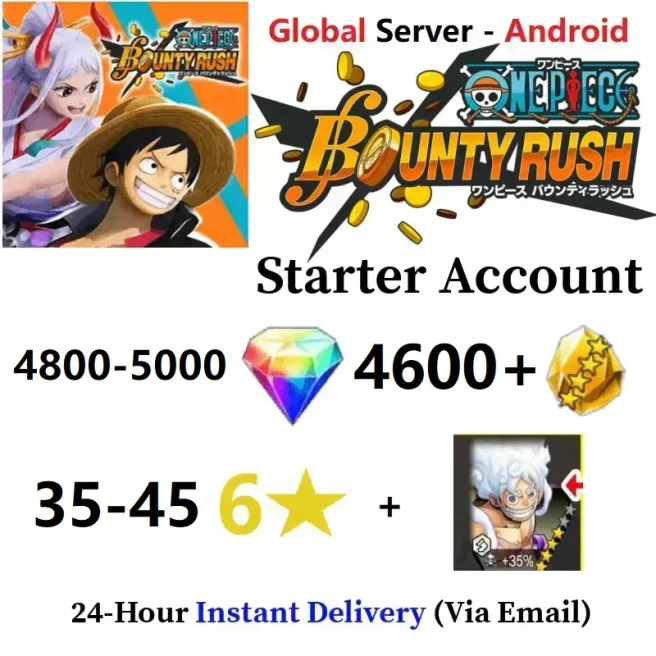 [Global - Android] 4800-5000 Rainbow Diamonds + 4600+ Gold Fragments + EX Gear 5 V2 + 35-45 6 Star Character - Starter Accounts