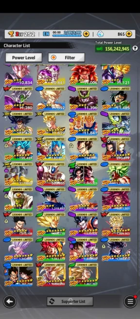 D769-IOS+Android-Nice Acc-8 UL(Cell+Majin Vegeta+Turles+Hit+Gohan)+39 Legend+Vip Equipmen+Good Team+Daima+Gohan+Cell+Son Family+Goku Ui+God Goku