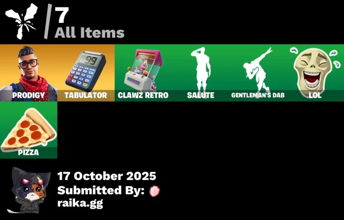 [PC/PSN/XBOX] 1 skins | Prodigy | Tabulator | Clawz Retro | Salute | Gentleman's Dab