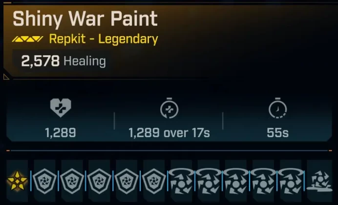 [MODDED] L50 WAR PAINT - ON USE +50% TO ALL RESISTANCES FOR 17s! - ON USE IMMUNITY TO ALL ELEMENTAL DAMAGE FOR 3s - ON USE SHOCK SPLAT