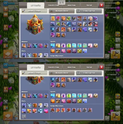 Th16 4 Hero Max Max Defense Max Wall 10 Epic Equipment EXP 215 BK:95 AQ:95 MP:74 GW:70 RC:45 Pet (10/10/10/7/7/10/6/1/2/1) 6th Builder