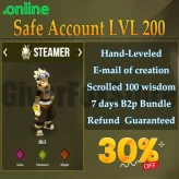 Talkasha>[ Steamer LVL 200 ]  Never Verified Account (Auto Delivery)