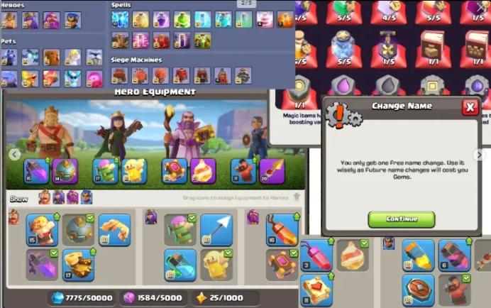 Almost Max TH16| LVL256| Heroes(K95 Q95 W70 R45)| BM35| War Stars4044| Free CN| Highest5695| C26