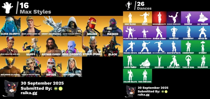 50$ spent  [PC/PSN/XBOX/NINTENDO] 43 skins | Lara Croft | Tony Stark | Harley Hitter | Mystique | Star Wand | Mandalorian | Ice Breaker