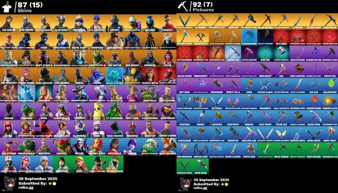 [PC/PSN/XBOX] 87 skins | OG STW | The Reaper | Blue Squire | Royale Knight | Floss | Mako | Take The L | Aura