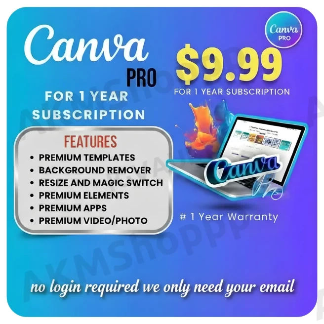 Canva PRO ◈ Global ◈ No Login Required ◈ On your Own Account ◈ No Card Required ◈ 12 Months Subscription ◈ Fast Delivery ◈ 24/7 Support