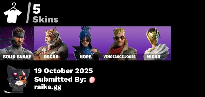 [PC/PSN/XBOX] 5 skins | Solid Snake | Oscar | Hope | Vengeance Jones | Nisha | Metal Gear Mk. II | Ratacat | Legend's Modkit | Clawbox