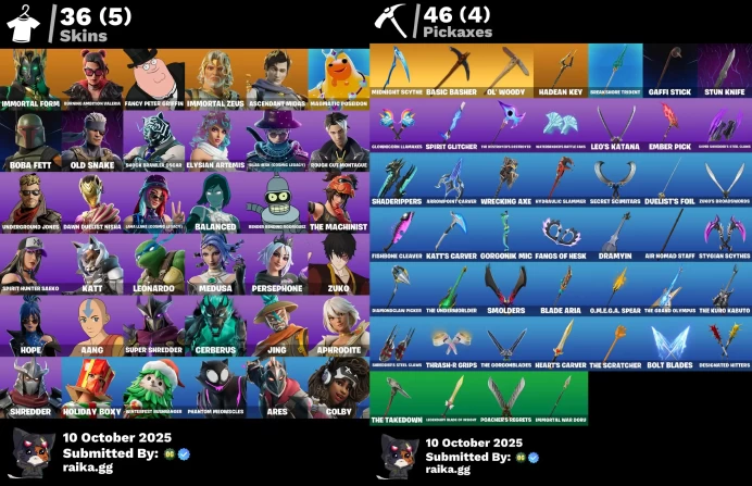 [PC/PSN/XBOX] 36 skins | Boba Fett | Get Griddy | Bender Bending Rodríguez | Immortal Form