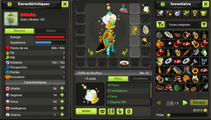 [Kelerog] Sram LVL 152 - Bucheron LVL 100 +2M Kamas - Non Certifié - Compte UP à la main - Instant Delivery !