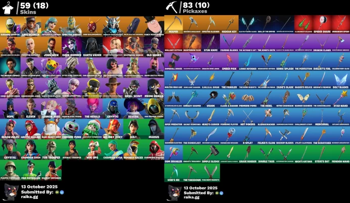 [PC/XBOX] 59 skins | Beach Jules | Star Wand | Subzero Cryptic | Lina Scorch | Twyn (Pastel Stryder)