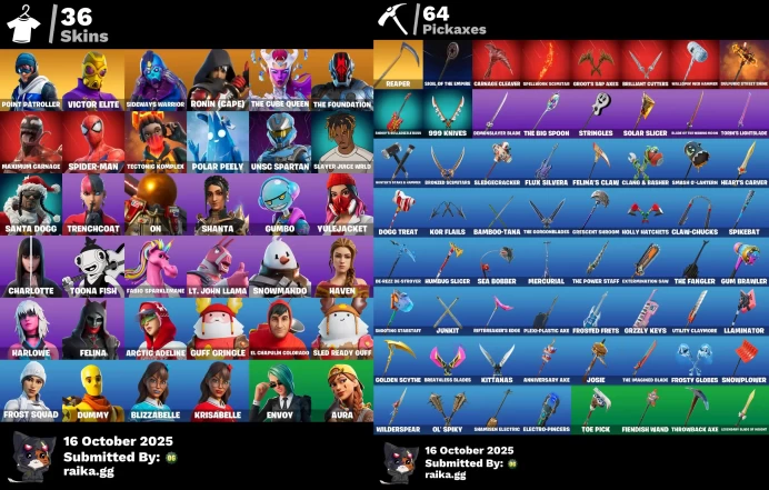 [PC/XBOX] 36 skins | Aura | Point Patroller | Victor Elite | Sideways Warrior | Ronin (Cape) | The Cube Queen