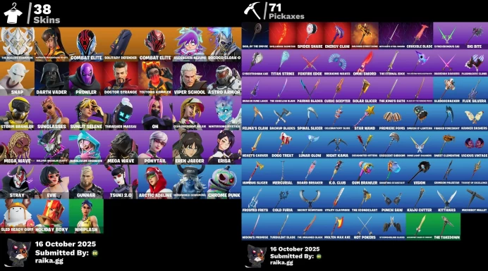 [PC/XBOX] 38 skins | Kurama | Star Wand | Eren Jaeger | The Ageless Champion | Magmatic Mizuki (Cover-up Off)