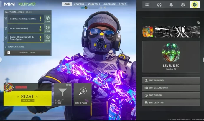Modern Warfare 2 63 Meta Guns Maxed + 13 Bundles Level 1250 Max 28 Operators ( MW2/MW3 Not PURCHASED ) FULL ACCESS Pc/Xbox/PlayStation