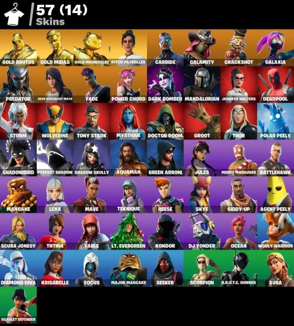 [Rent Cheap Accounts for 14 Days]Pc/Xbox/Psn/Nintend - 57 Skin - 81 Dans - 64 Pickaxes - Vbox 650 - Code574