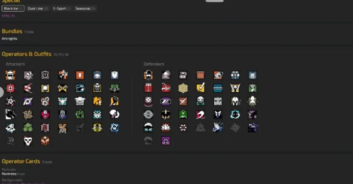 Smurf ACcount - Level 92 - 70/75 OPERATORS ! - +24 CHARMS - Elite Frost - 1ss Battle pass - 5ss Copper - More legends skin