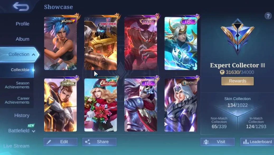 Hero 86 Skin 134|Roger TFRM|Haya LBox|2 Venom,2 Blazing,2 Epic,Lance Zodiac,Lance Camp,Lance DT,Etc|Take Email|CheckSS(MLBB1568)