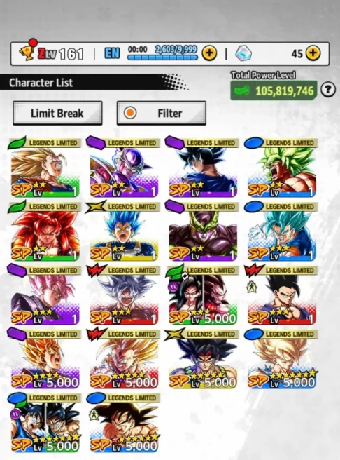 D756-IOS+Android-Meta Account-4 UL(SS Goku 12 Red Star+Frieza+Super Vegito)+18 Legends+Good Equipment+Namek Goku+Goku and Bardock+Goku+Gohan