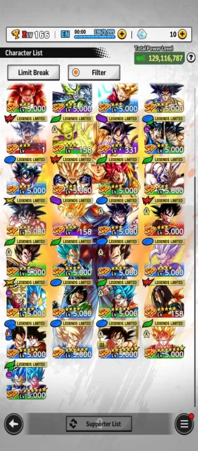 D755-IOS+Android-5 UL(SS Goku+Frieza+Super Vegito)+37 Legends+Good Equipment+SS2 Goku+Namek+Goku Ui+Goku Saga+Vegeta Saga+God Goku+Team Frieza
