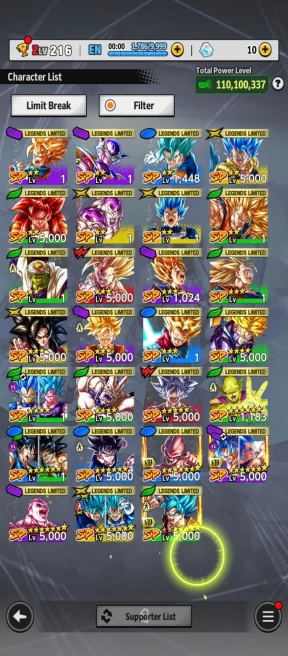 D754-IOS+Android-4 UL(SS Goku+Goku Uis 12 Red Star+Hit)+27 Legend+Good Equipment+God Goku Zenkai+New LL Goku Uis+Trunks+Piccolo+Jiren