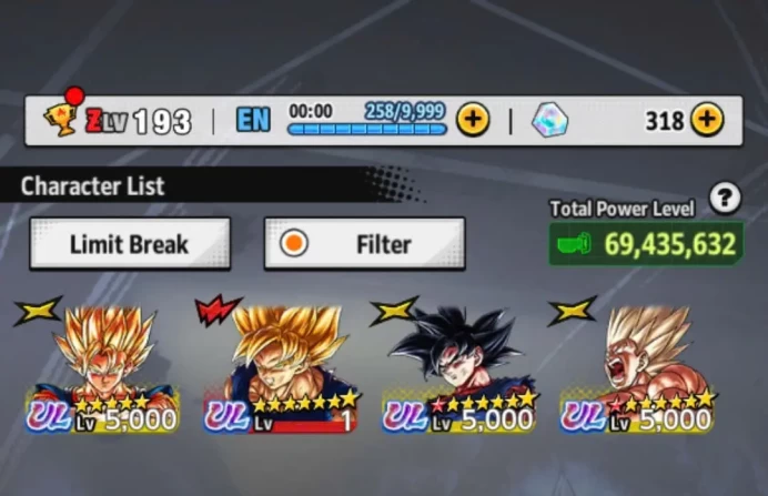 D752-IOS+Android-4 UL(SS Goku+Goku Uis+Super Vegito)+45 Legends+Vip Equipment+God Goku Full Red Star+Goku Uis Full Red Star+Broly+Goku Black