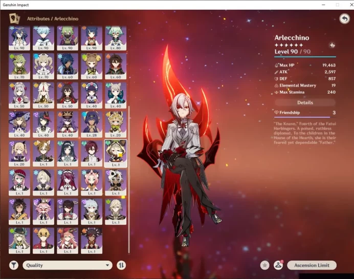 ASIA|AR58| 11 Limited + 8 [5 Star's Weapon] (Furina,Wanderer,Navia)+Sign,Arlecchino,Etc |MC Female|Take Email|Check SS(GI2886)