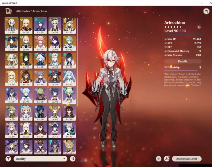 ASIA|AR58| 11 Limited + 8 [5 Star's Weapon] (Furina,Wanderer,Navia)+Sign,Arlecchino,Etc |MC Female|Take Email|Check SS(GI2886)