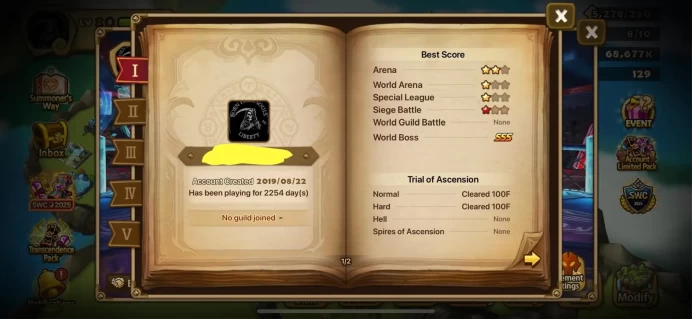 C2/C1/C1-20Nat5+4LD[DYEUS-HAN-ZERATU-SHUN]+205 SPD-173 Vio-178 Desp Runed-Awesome team soul-FULL ACCESS