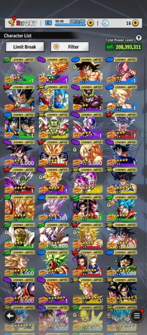 D748-IOS+Android-6 UL(Beast Gohan+Turles+Super Gpgeta)+62 Legends+Vip Equi+Good Team+Stacked Legends+Good Zenkai+Zamasu Red+SS2 Goku+Goku Black