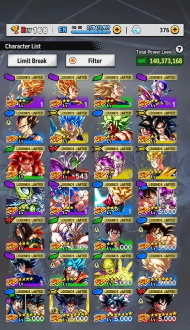 D745-IOS+Android-UL SS Goku Full Star+28 Legends+Good Equipment+Goku Saga+Goku GT+Goku&Bardock+Namek Goku+Vegito Green+God Goku+Super 17+Gohan