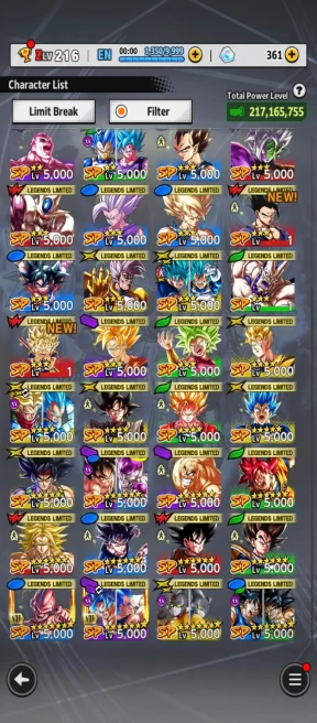 D741-IOS+Android-6 UL(SS Goku+Frieza+Super Vegito)+36 Legends+Good Equipment+Team Saga+Goku Uis+Goku Saga+Vegeta Saga+Broly+SS2 Goku+Goku Black