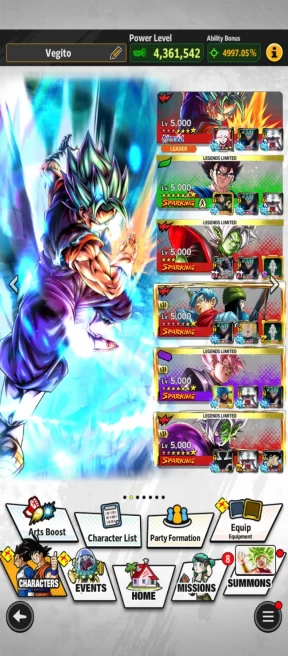 D740-IOS+Android-Team Fusions+5 UL(SS4 Gogeta Full Red star+Vegito+Gogeta)+41 Legends+Vip Equipment+Team Future+Team GT+Good Zenkai+Zamasu Red