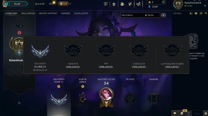 EUW / SILVER 3 %65winrate / 59 Champ / 2 Good Skins(2 Epic)/ 2K BE / HONOR 3 / HANDMADE / UNVERIFIED / CHEAP
