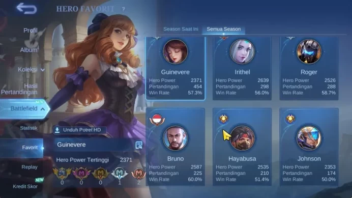Hero 130 Skin 236|KOF Dyrroth,Prime Cloude,LBox Franco,Star Lesley,LB Fanny,STUN Selena,Etc|Take Email|Check SS(TA1031)