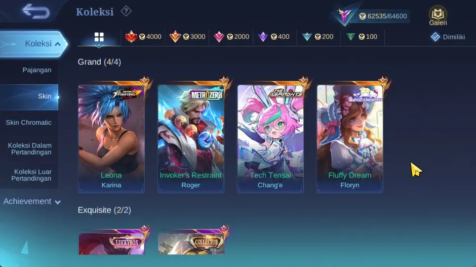 Hero 130 Skin 256|Metro Z Roger,Aspirants Change,Sanrio Floryn,LBox Haya,Zodiac Odette,2 LB,Etc|Take Email|Check SS(MLBB1589)