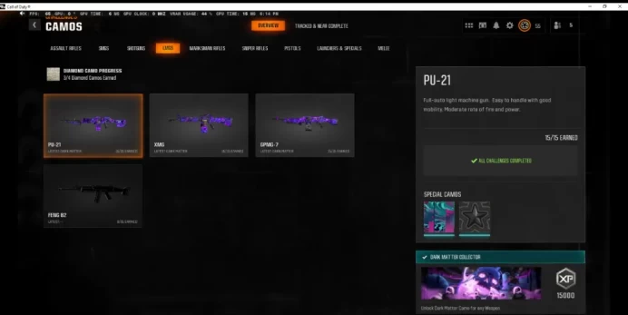  BO6 & WZ4 33x DARK MATTER