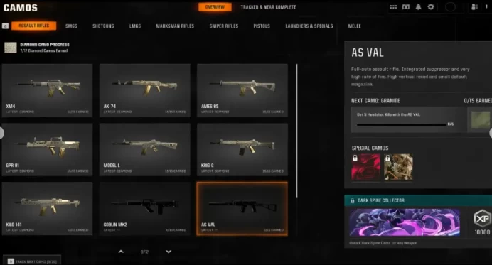 10 Diamond Camos – AR & SMG | Level 35 Account | 90+ Camos Unlocked | Rank Ready (Includes PARK) | PC / Xbox / PSN | Full Access