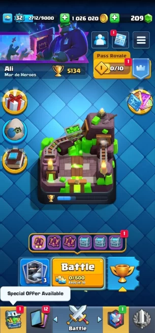 Clash royal (Android/iOS) KT 11 - lvl 32 - Cards108 /120 - Max Card 0 _lvl 13 card 3 /Emote 23 / skin tower 2 /Fast delivery/Cheap sale