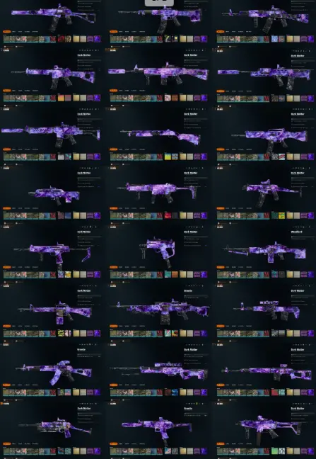 Wz4 33 DARK MATTER IN BO6 GUNS READY FOR PRESTIGE STACKED RARE EMBLEM CALLING CARD DARKSPINE 495+CAMOS 22+OPERATORS HANDMADE LINABLE TO XBOX