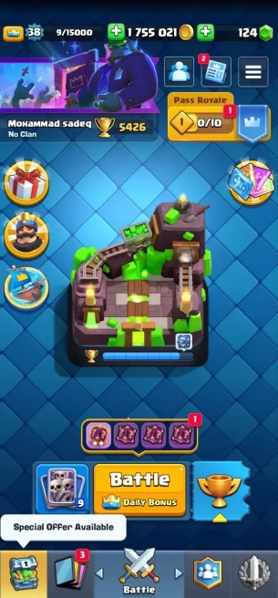 Clash royal (Android/iOS) KT 13 - lvl 38 - Cards104 /121 - Max Card 7 _lvl 13 card 3/Emote 27 / skin tower 1 /Fast delivery/Cheap sale